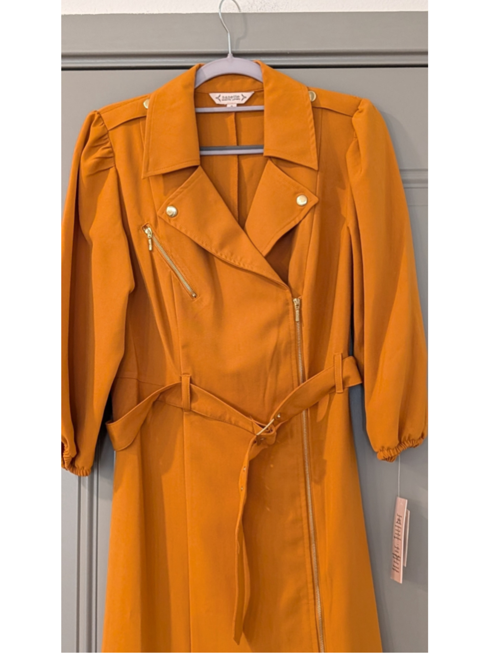 Women's Nanette Lepore Long Sleeve Dress Size 4 Orange - Picture 2 of 4